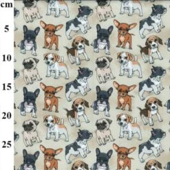 Alpine Fleece Fabric 4 Way Stretch Dog Breeds Pugs Beagles Chihuahuas 150cm Wide