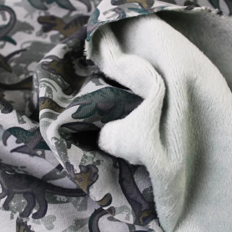 Alpine Fleece Soft Sweatshirt Fabric Dino Print Camo Design Dinosaurs 145cm Wide 6 Alpine Fleece Soft Sweatshirt Fabric Dino Print Camo Design Dinosaurs 145cm Wide - Image 4