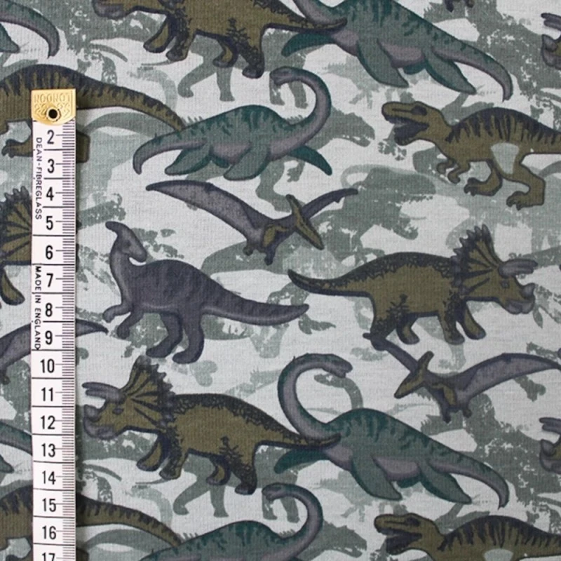 Alpine Fleece Soft Sweatshirt Fabric Dino Print Camo Design Dinosaurs 145cm Wide 7 Alpine Fleece Soft Sweatshirt Fabric Dino Print Camo Design Dinosaurs 145cm Wide - Image 5
