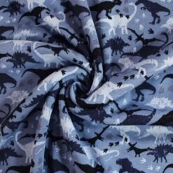 Alpine Fleece Soft Sweatshirt Fabric Roaming Dinos Dinosaurs Jurassic 150cm Wide