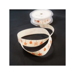 Bertie's Bows Ribbon 20mm Christmas Decorations Vintage Print Cotton Craft