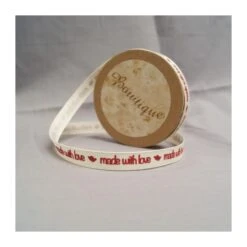 Bowtique Grosgrain Made With Love Ribbon 10mm X 5m Reel