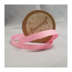 Bowtique Grosgrain Pink Polka Dot Spot Ribbon 10mm X 5m Reel