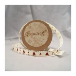 Bowtique Grosgrain Stitch Love Hearts Ribbon 10mm X 5m Reel