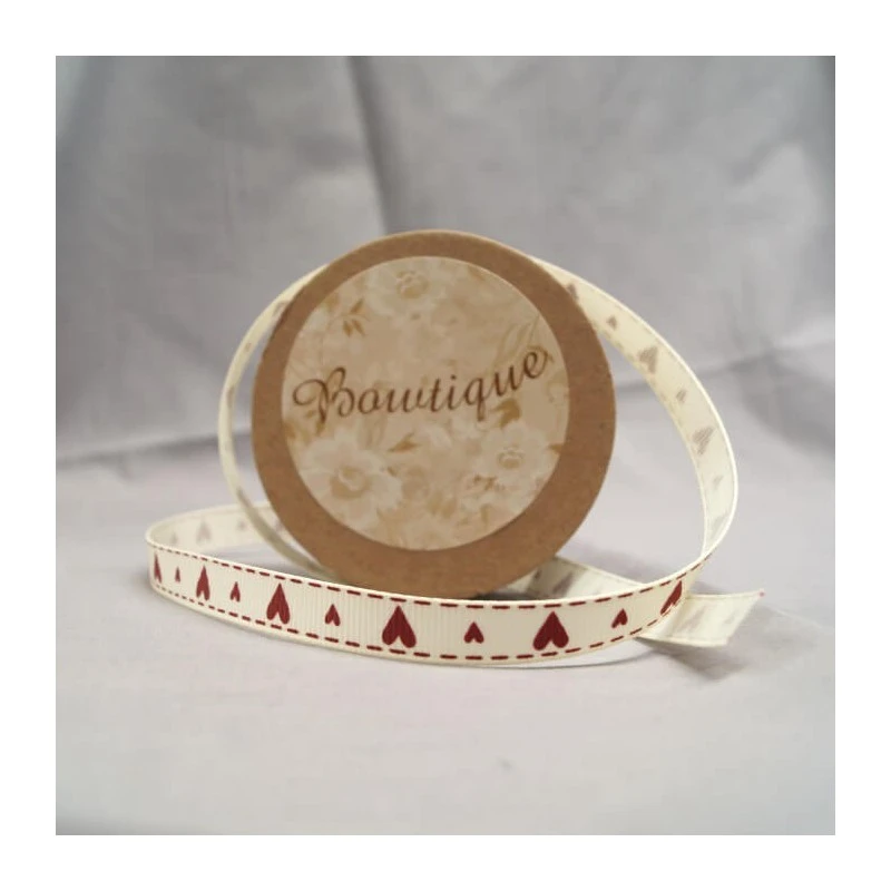 Bowtique Grosgrain Stitch Love Hearts Ribbon 10mm X 5m Reel 3 Bowtique Grosgrain Stitch Love Hearts Ribbon 10mm X 5m Reel