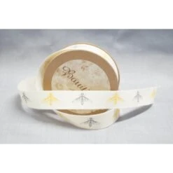 Bowtique Natural Cotton Bees Wasps Ribbon 15mm X 5m Reel