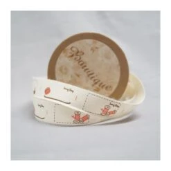 Bowtique Natural Cotton Crafty Name Tags Ribbon 15mm X 5m Reel