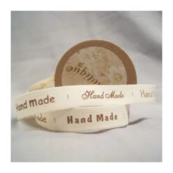 Bowtique Natural Cotton Hand Made Fonts Ribbon 15mm X 5m Reel