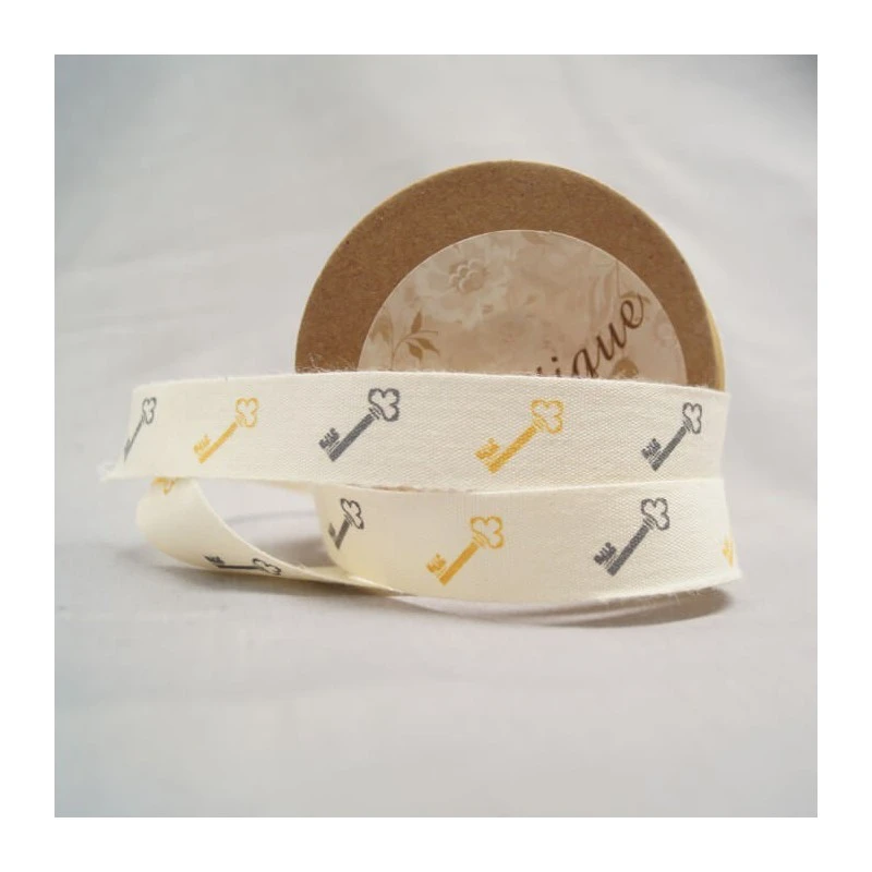 Bowtique Natural Cotton Key To My Heart Ribbon 15mm X 5m Reel 3 Bowtique Natural Cotton Key To My Heart Ribbon 15mm X 5m Reel