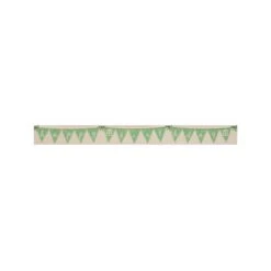 Bowtique Natural Happy Birthday Bunting Green Ribbon 15mm X 5m Reel