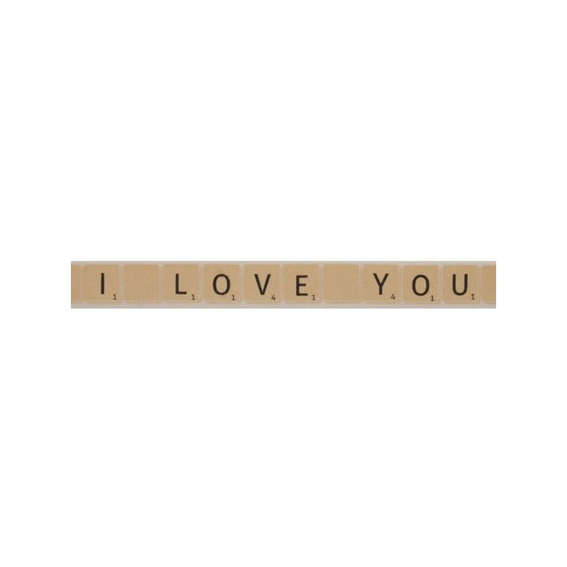 Bowtique Natural I Love You Scrabble Tiles Ribbon 15mm X 5m Reel 3 Bowtique Natural I Love You Scrabble Tiles Ribbon 15mm X 5m Reel