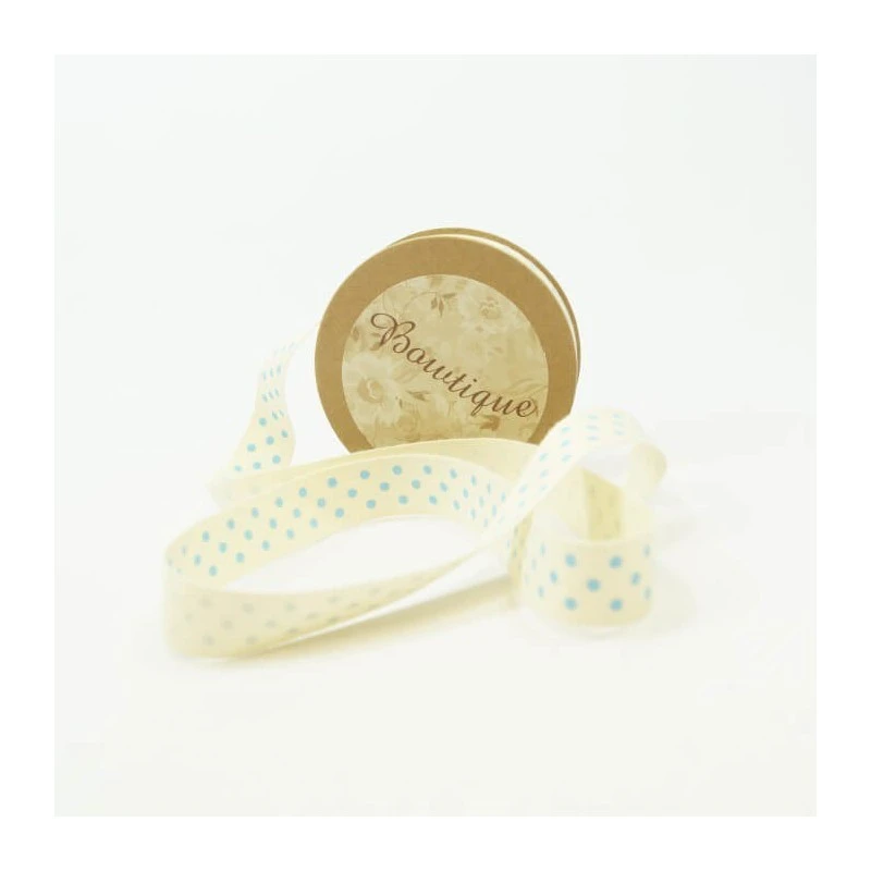 Bowtique Natural Vintage Cotton Polka Dot Spot Ribbon 15mm X 5m Reel 3 Bowtique Natural Vintage Cotton Polka Dot Spot Ribbon 15mm X 5m Reel