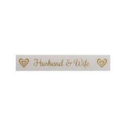 Bowtique Satin Husband & Wife Ribbon 15mm X 5m Reel