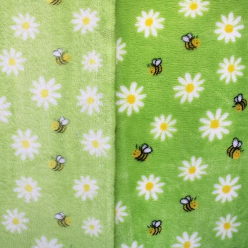 Bubs Cuddle Fleece Fabric Super Soft Bumblebee Daisies Flower Floral 144cm Wide 4 Bubs Cuddle Fleece Fabric Super Soft Bumblebee Daisies Flower Floral 144cm Wide - Image 2