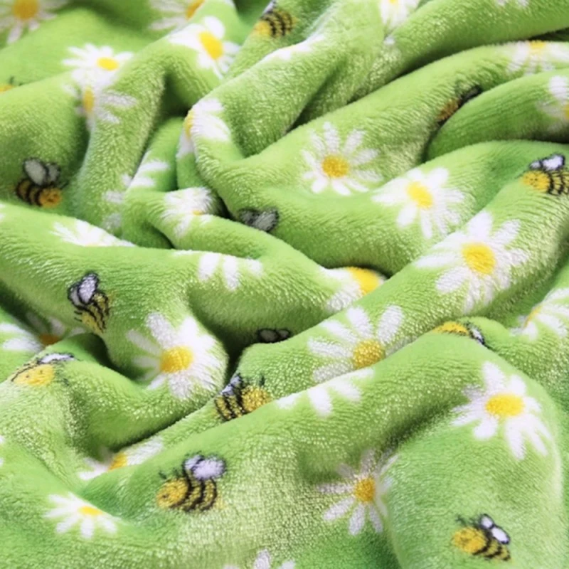 Bubs Cuddle Fleece Fabric Super Soft Bumblebee Daisies Flower Floral 144cm Wide 6 Bubs Cuddle Fleece Fabric Super Soft Bumblebee Daisies Flower Floral 144cm Wide - Image 4