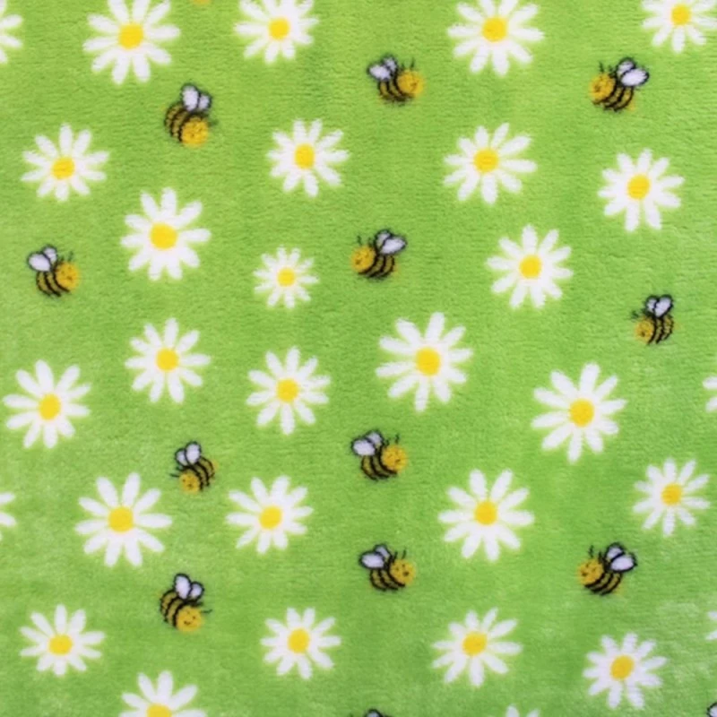 Bubs Cuddle Fleece Fabric Super Soft Bumblebee Daisies Flower Floral 144cm Wide 3 Bubs Cuddle Fleece Fabric Super Soft Bumblebee Daisies Flower Floral 144cm Wide