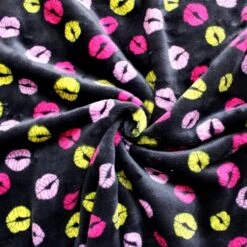 Bubs Cuddle Fleece Fabric Super Soft Kisses Lipstick Marks Lips Kiss 144cm Wide -OHSEWCRAFTY bubs cuddle fleece fabric super soft kisses lipstick marks lips kiss 144cm wide 3