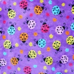 Bubs Cuddle Fleece Fabric Super Soft Ladybirds Insects Flower Floral 144cm Wide