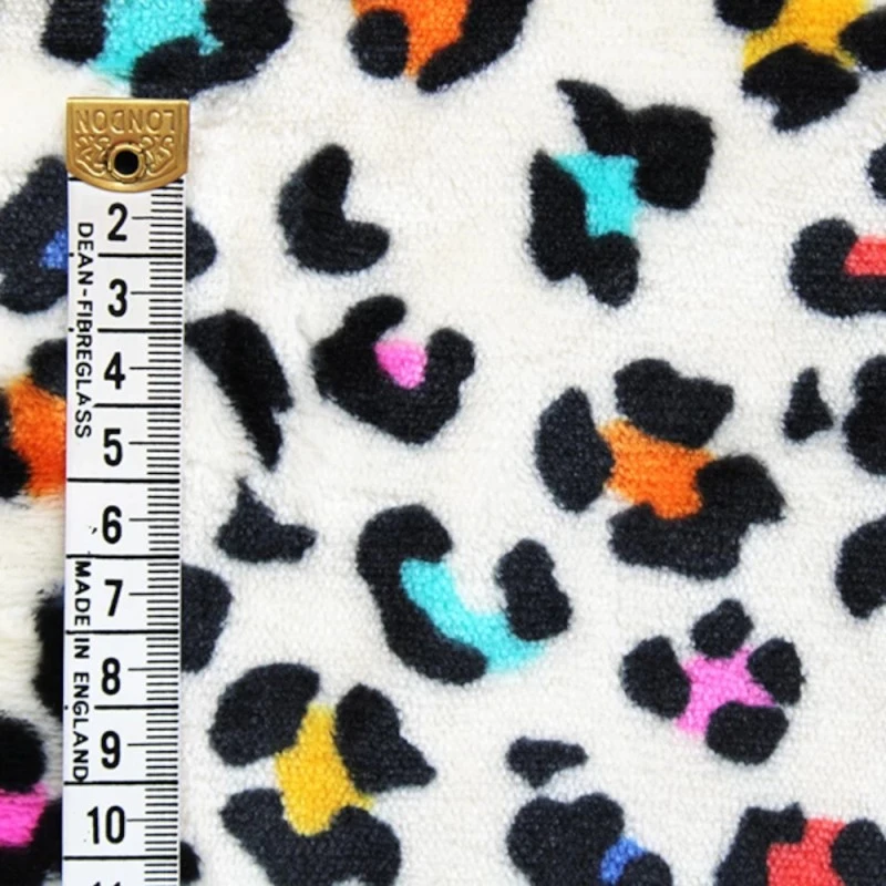 Bubs Cuddle Fleece Fabric Super Soft Leopard Animal Print Colourful 144cm Wide 4 Bubs Cuddle Fleece Fabric Super Soft Leopard Animal Print Colourful 144cm Wide - Image 2
