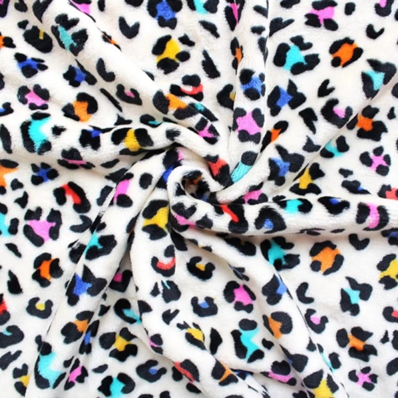Bubs Cuddle Fleece Fabric Super Soft Leopard Animal Print Colourful 144cm Wide 6 Bubs Cuddle Fleece Fabric Super Soft Leopard Animal Print Colourful 144cm Wide - Image 4