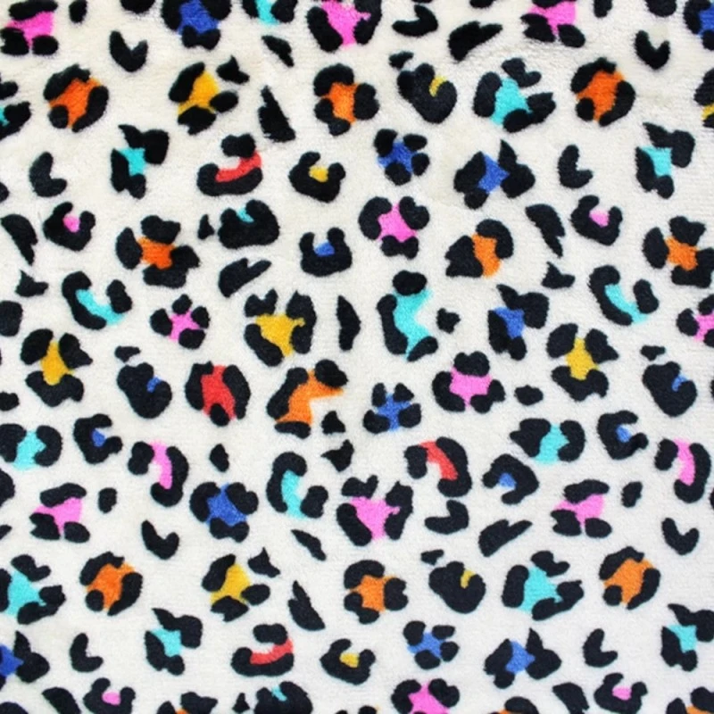 Bubs Cuddle Fleece Fabric Super Soft Leopard Animal Print Colourful 144cm Wide 3 Bubs Cuddle Fleece Fabric Super Soft Leopard Animal Print Colourful 144cm Wide