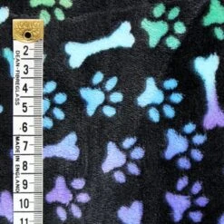 Bubs Cuddle Fleece Fabric Super Soft Paws Bones Rainbow Dog Animals 144cm Wide -OHSEWCRAFTY bubs cuddle fleece fabric super soft paws bones rainbow dog animals 144cm wide 1