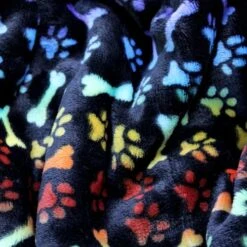 Bubs Cuddle Fleece Fabric Super Soft Paws Bones Rainbow Dog Animals 144cm Wide -OHSEWCRAFTY bubs cuddle fleece fabric super soft paws bones rainbow dog animals 144cm wide 3
