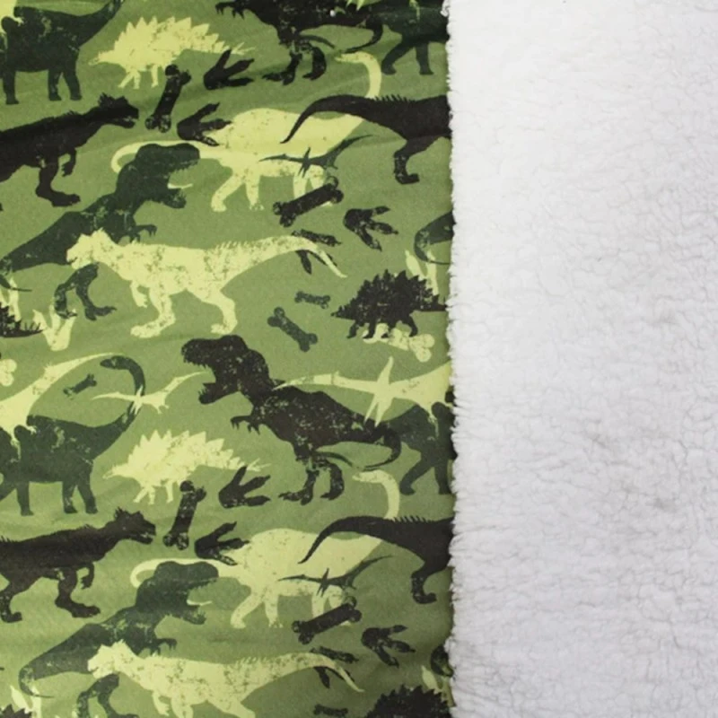 Bubs Digital Printed Sherpa Fleece Fabric Dino Dinosaur Stegosaurus 143cm Wide 7 Bubs Digital Printed Sherpa Fleece Fabric Dino Dinosaur Stegosaurus 143cm Wide - Image 5
