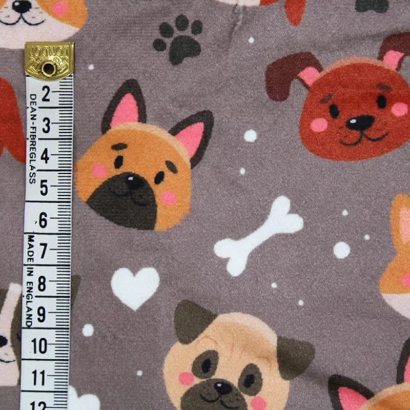 Bubs Digital Printed Sherpa Fleece Fabric Dogs Puppies Paw Prints 143cm Wide 5 Bubs Digital Printed Sherpa Fleece Fabric Dogs Puppies Paw Prints 143cm Wide - Image 3