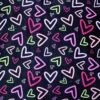 Bubs Digital Printed Sherpa Fleece Fabric Hearts Outlines Doodles 143cm Wide -OHSEWCRAFTY bubs digital printed sherpa fleece fabric hearts outlines doodles 143cm wide