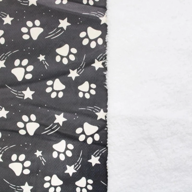 Bubs Digital Printed Sherpa Fleece Fabric Paws Shooting Stars Dogs 143cm Wide 4 Bubs Digital Printed Sherpa Fleece Fabric Paws Shooting Stars Dogs 143cm Wide - Image 2