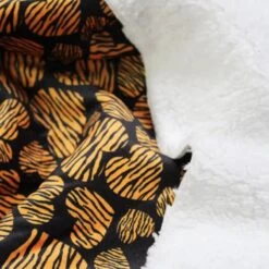 Bubs Digital Printed Sherpa Fleece Fabric Tiger Hearts Animal Print 143cm Wide -OHSEWCRAFTY bubs digital printed sherpa fleece fabric tiger hearts animal print 143cm wide 3