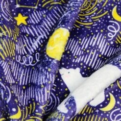 Bubs Digitally Printed Fleece Fabric A Polar Bears Dreams Stars Night 150cm Wide 9 Bubs Digitally Printed Fleece Fabric A Polar Bears Dreams Stars Night 150cm Wide -OHSEWCRAFTY bubs digitally printed fleece fabric a polar bears dreams stars night 150cm wide 3