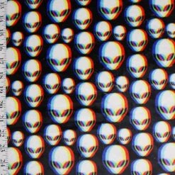 Bubs Digitally Printed Fleece Fabric Alien Trance Distorted 3D Effect 150cm Wide -OHSEWCRAFTY bubs digitally printed fleece fabric alien trance distorted 3d effect 150cm wide 3