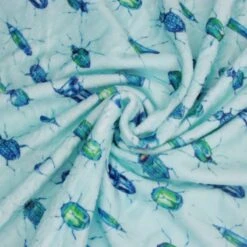Bubs Digitally Printed Fleece Fabric Blue Bugs Beetles Insects Fly 150cm Wide -OHSEWCRAFTY bubs digitally printed fleece fabric blue bugs beetles insects fly 150cm wide 3