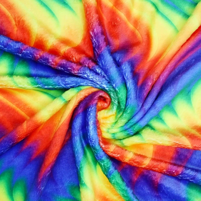 Bubs Digitally Printed Fleece Fabric Rainbow Wave Abstract Curves 150cm Wide 5 Bubs Digitally Printed Fleece Fabric Rainbow Wave Abstract Curves 150cm Wide - Image 3