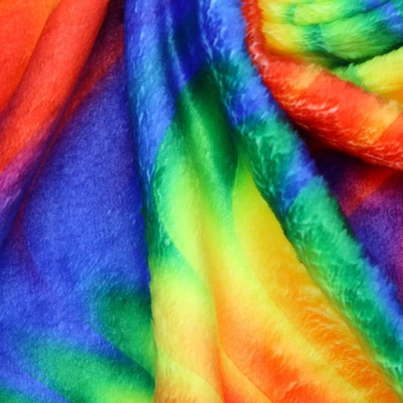 Bubs Digitally Printed Fleece Fabric Rainbow Wave Abstract Curves 150cm Wide 6 Bubs Digitally Printed Fleece Fabric Rainbow Wave Abstract Curves 150cm Wide - Image 4