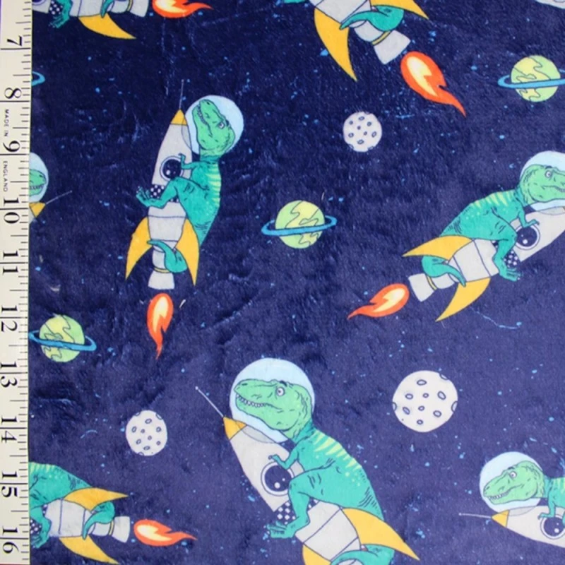 Bubs Digitally Printed Fleece Fabric Space Rocket Dino Dinosaurs 150cm Wide 4 Bubs Digitally Printed Fleece Fabric Space Rocket Dino Dinosaurs 150cm Wide - Image 2