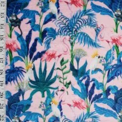Bubs Digitally Printed Fleece Fabric Tropical Flamingo Rainforest 150cm Wide 7 Bubs Digitally Printed Fleece Fabric Tropical Flamingo Rainforest 150cm Wide -OHSEWCRAFTY bubs digitally printed fleece fabric tropical flamingo rainforest 150cm wide 1