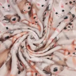 Bubs Digitally Printed Fleece Fabric Woodland Baby Animals Deers Fox 150cm Wide -OHSEWCRAFTY bubs digitally printed fleece fabric woodland baby animals deers fox 150cm wide 2