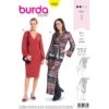 Burda Sewing Pattern 6365 Woman's Semi Form Fitting V Neck Dress
