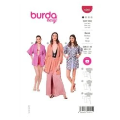 Burda Sewing Pattern 5995 Misses' Kimono Style Jacket Japanese