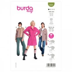 Burda Sewing Pattern 6024 Misses' Sporty Jacket Or Dress With Cord String Waist