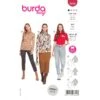 Burda Sewing Pattern 6056 Misses' Close Fitting Tops With Collar Variations -OHSEWCRAFTY burda sewing pattern 6056 misses close fitting tops with collar variations