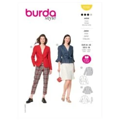 Burda Sewing Pattern 6100 Women's Blazer Jacket Formal Smart Work Wear Coat