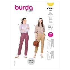 Burda Sewing Pattern 6101 Women's Chino Trousers Smart Work Wear