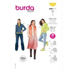 Burda Sewing Pattern 6114 Women's Vest Gilet Or Jacket Hood Or Stand Collar