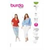 Burda Sewing Pattern 6135 Women's V-Neck Blouses Shirts Tops Tie Waist Peplum -OHSEWCRAFTY burda sewing pattern 6135 women s v neck blouses shirts tops tie waist peplum