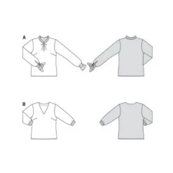 Burda Sewing Pattern 6146 Women's Blouses Shirts With Frill & Sleeve Variations -OHSEWCRAFTY burda sewing pattern 6146 women s blouses shirts with frill sleeve variations 1