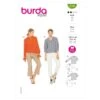 Burda Sewing Pattern 6146 Women's Blouses Shirts With Frill & Sleeve Variations -OHSEWCRAFTY burda sewing pattern 6146 women s blouses shirts with frill sleeve variations